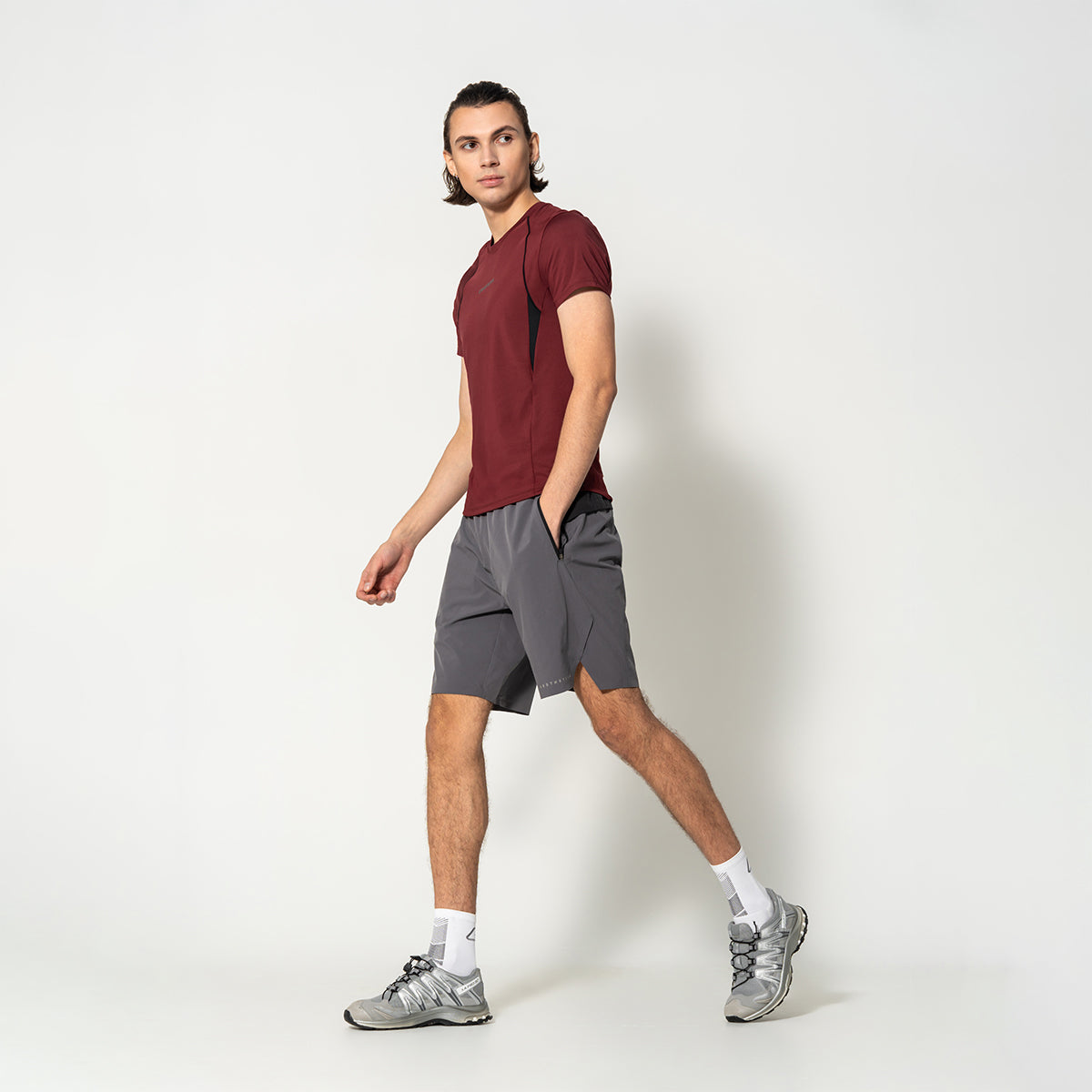 Image of Activewear Performance T Shirt breathable mesh blocking for Men